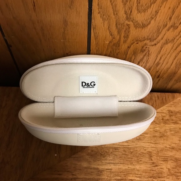 DOLCE & GABBANA-Case Sunglasses Or Glasses Case Only- White- Zipper Full - Picture 2 of 9